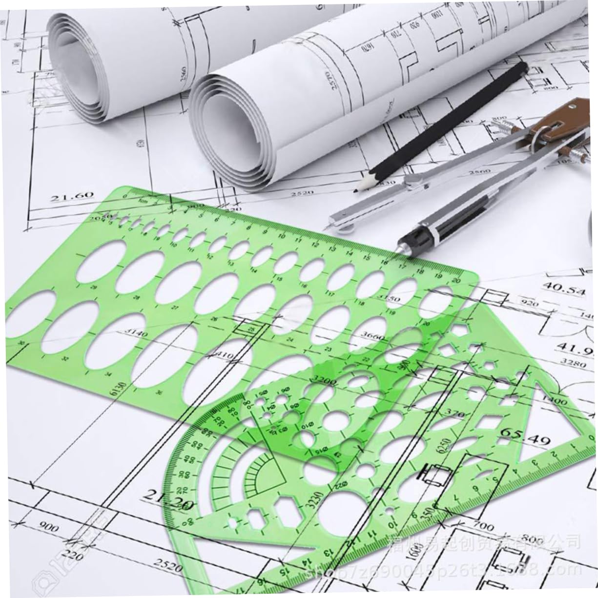 11stücke Schablonen Geometrie Transparente Kunststoff Lineale Zum Zeichnen Und Messen Für Schule Und Büro