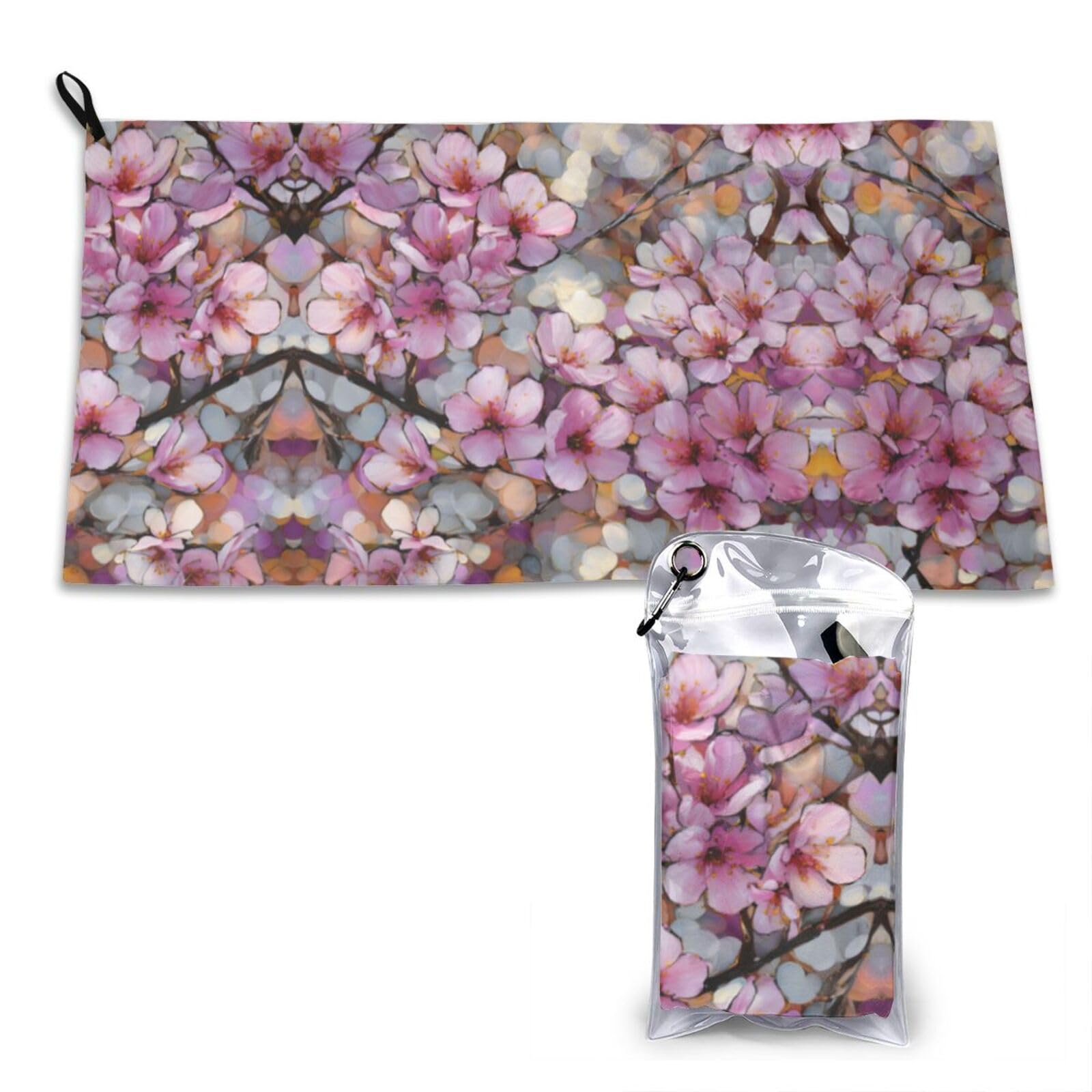 Wxwjshmgc White Cherry Blossoms Print Cooling Towel, Gym Towel,Cooling Towels For Neck, Soft Breathable Travel Cool Towel,Sports Towels For Gym,Camping