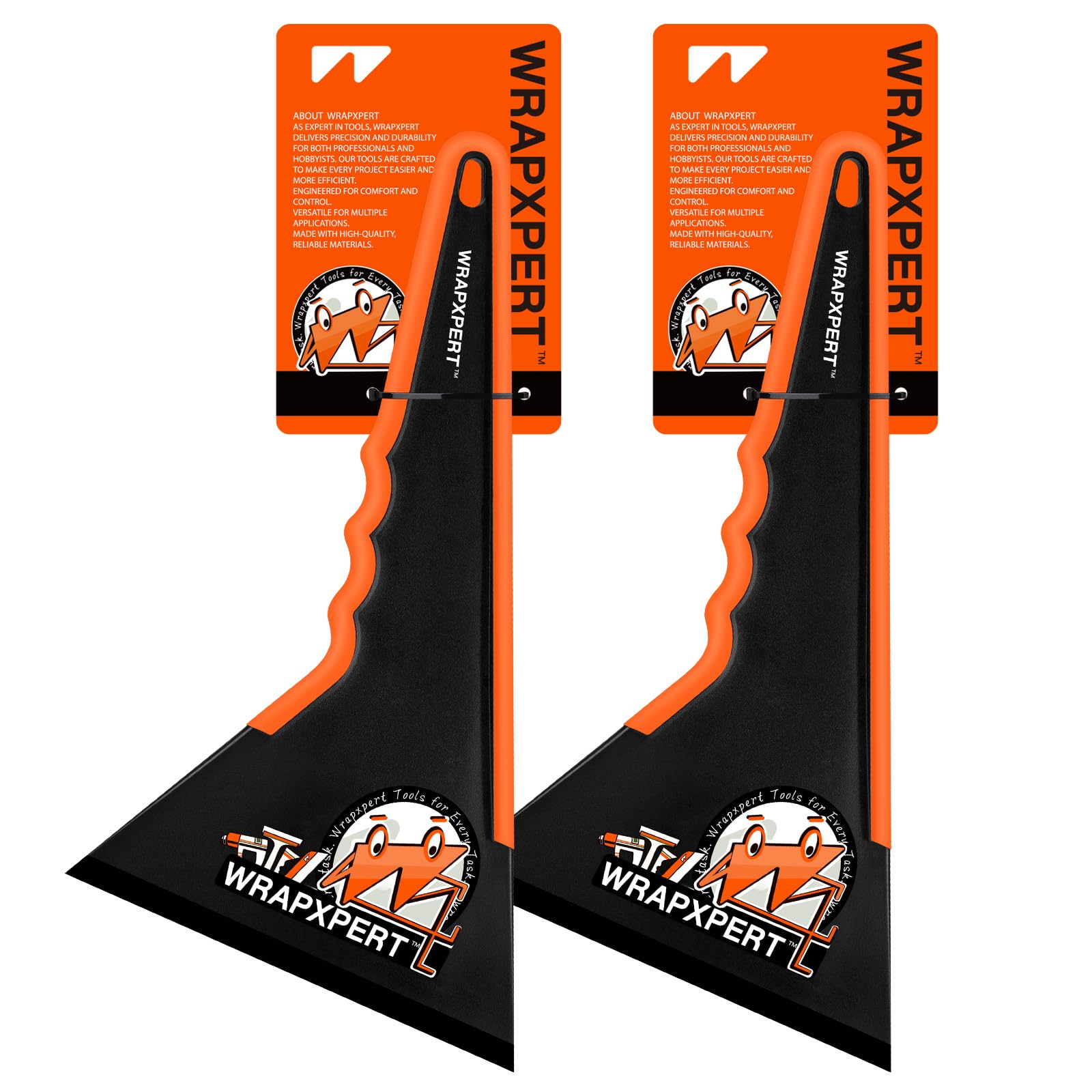 WRAPXPERT Window Tint Squeegee Triangle Squeegee Corner Card Long Handle Window Film Scraper Edge Tool for Window Tinting, Vinyl Wrap, PPF Installation, 2 Pack, Medium Long Handle-image-27