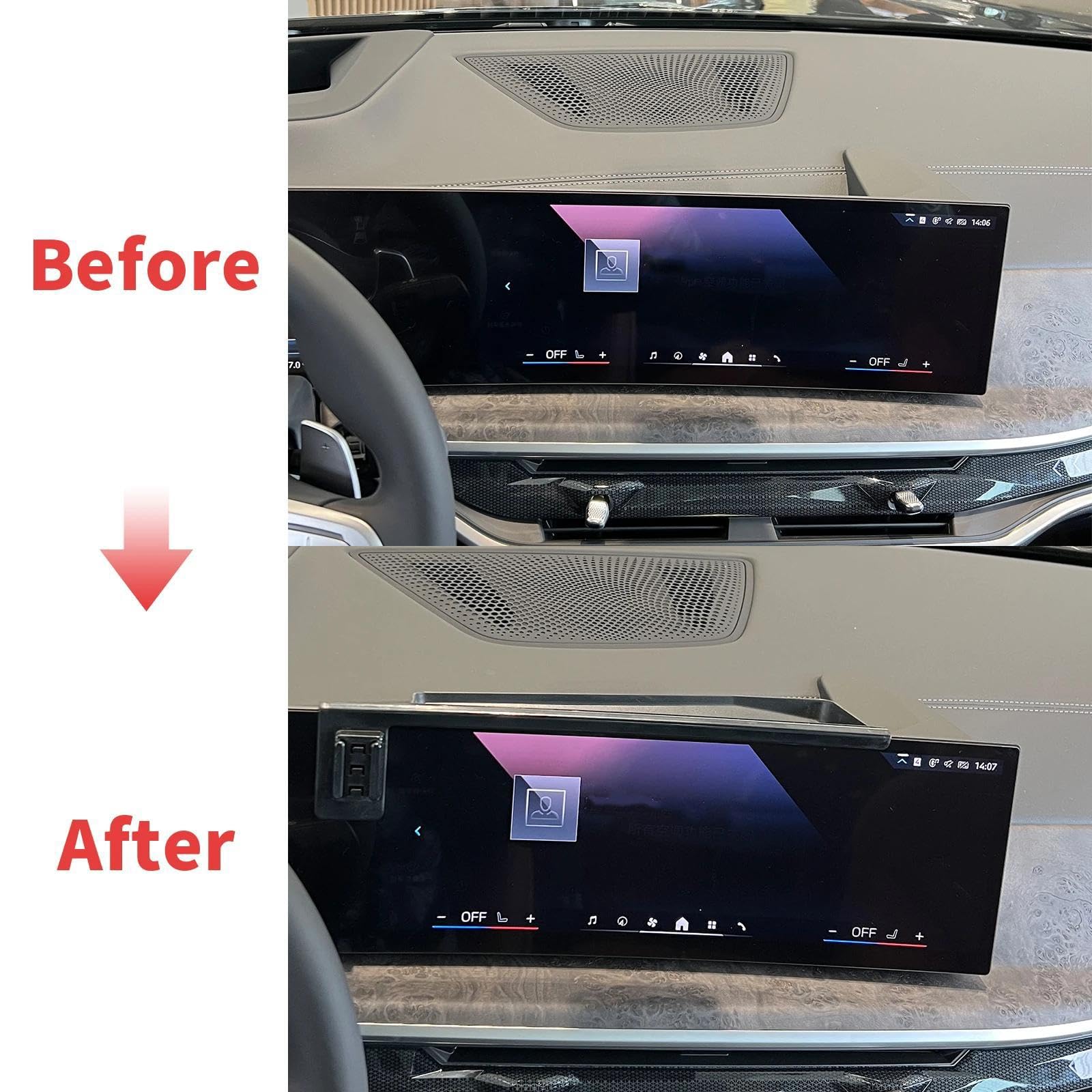 Uchwyt Samochodowy na Telefon dla BMW X5 G05 2023-2025, uchwyt na telefon komórkowy dla samochodu, ekran, stała podstawa, stojak na nawigację GPS (podstawa i uchwyt 4)
