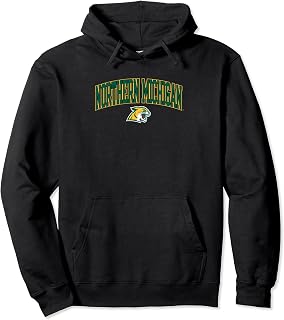 Northern Michigan Wildcats Arch Over Black Pullover Hoodie