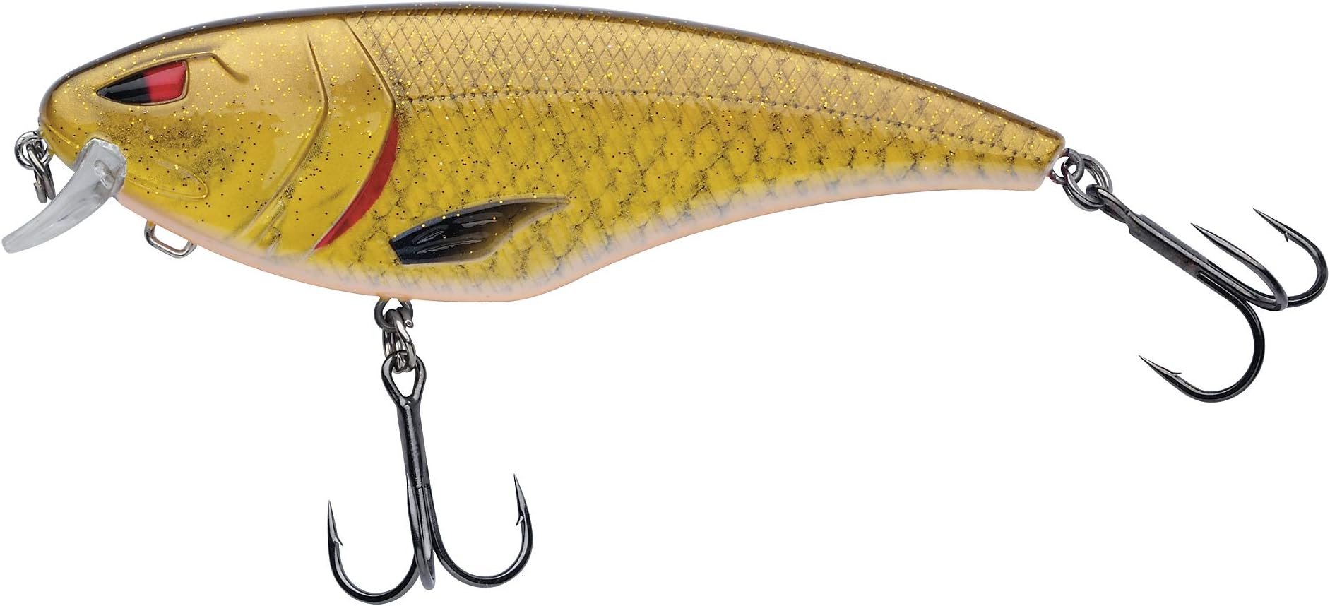 Sponsored Ad – Berkley Zilla Flanker Pike Fishing Lure - Floating Shallow Running Wobbler with Fusion 19 Treble Hooks - Lead Free