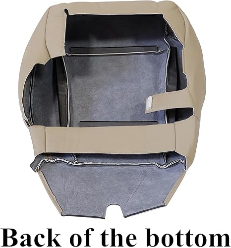 Miniatura 7 de NLQR Funda de asiento de piel de microfibra de repuesto para parte inferior del lado del conductor, color marrón claro, #HG o EG, compatible con