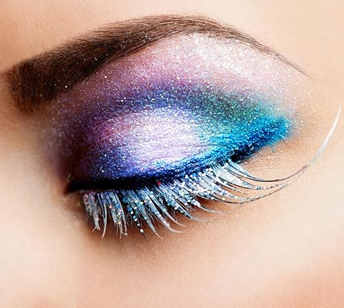 Miniatura 3 de CAI Beauty NYC - Brillo violeta  Fácil de aplicar, fácil de quitar, brillo enrollable para cuerpo, cara y cabello, brillo holográfico de grado