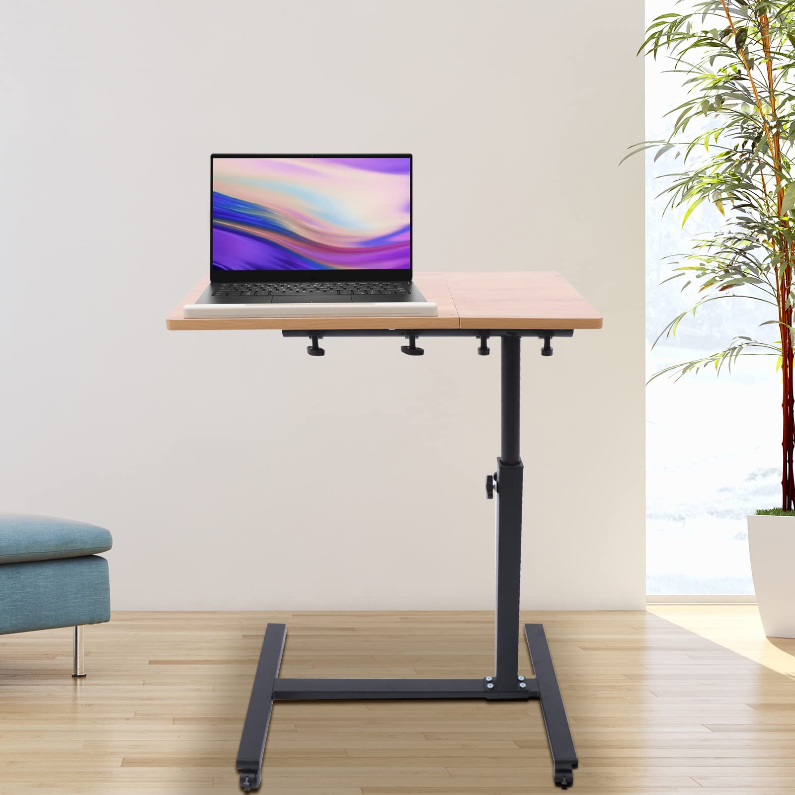 23 62 x 13 58 in Mobile Standing Desk 4 41-11 02LBS Cart Rolling Desks Height and 360 — view 7