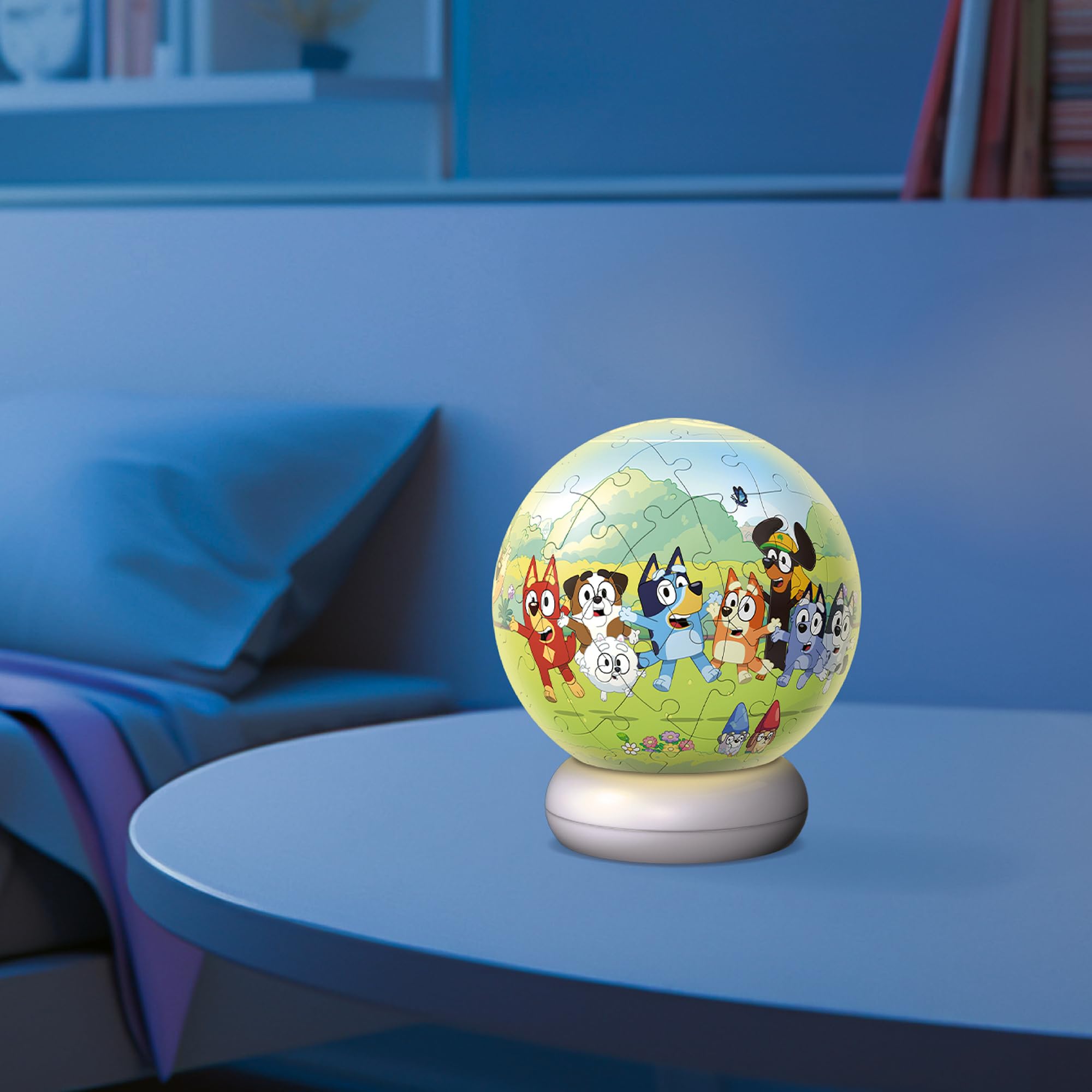 3D Puzzle-Ball Nachtlicht Bluey: Erleben Sie Puzzeln in der 3. Dimension!