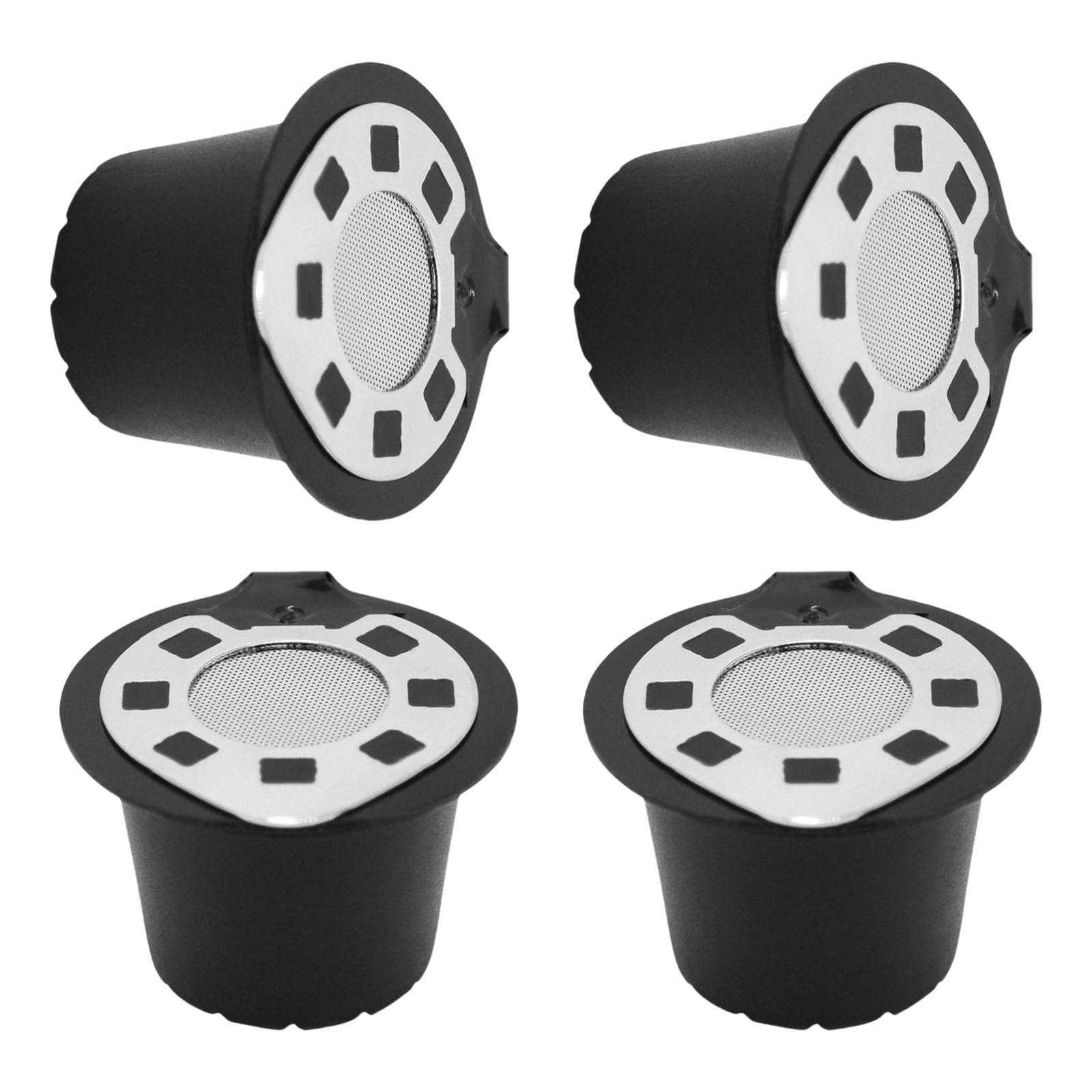 Jazuaiao 4pcs Stainless Steel Lid Coffee Pods Dishwasher Safe Coffee Filter Accessories Easy to Clean Espresso Brewing Tool Brewing Tool