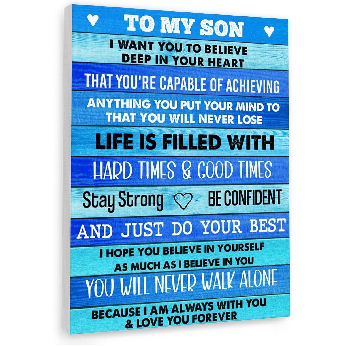 TAMDDBPJD I Am Always With You Motivational Wall-Art, Gwisml To My Son Inspirational Quote, Gift from Mom Dad, Canvas Painting for Son's Bedroom Decor(Unframed,12x18inch(30x45cm))