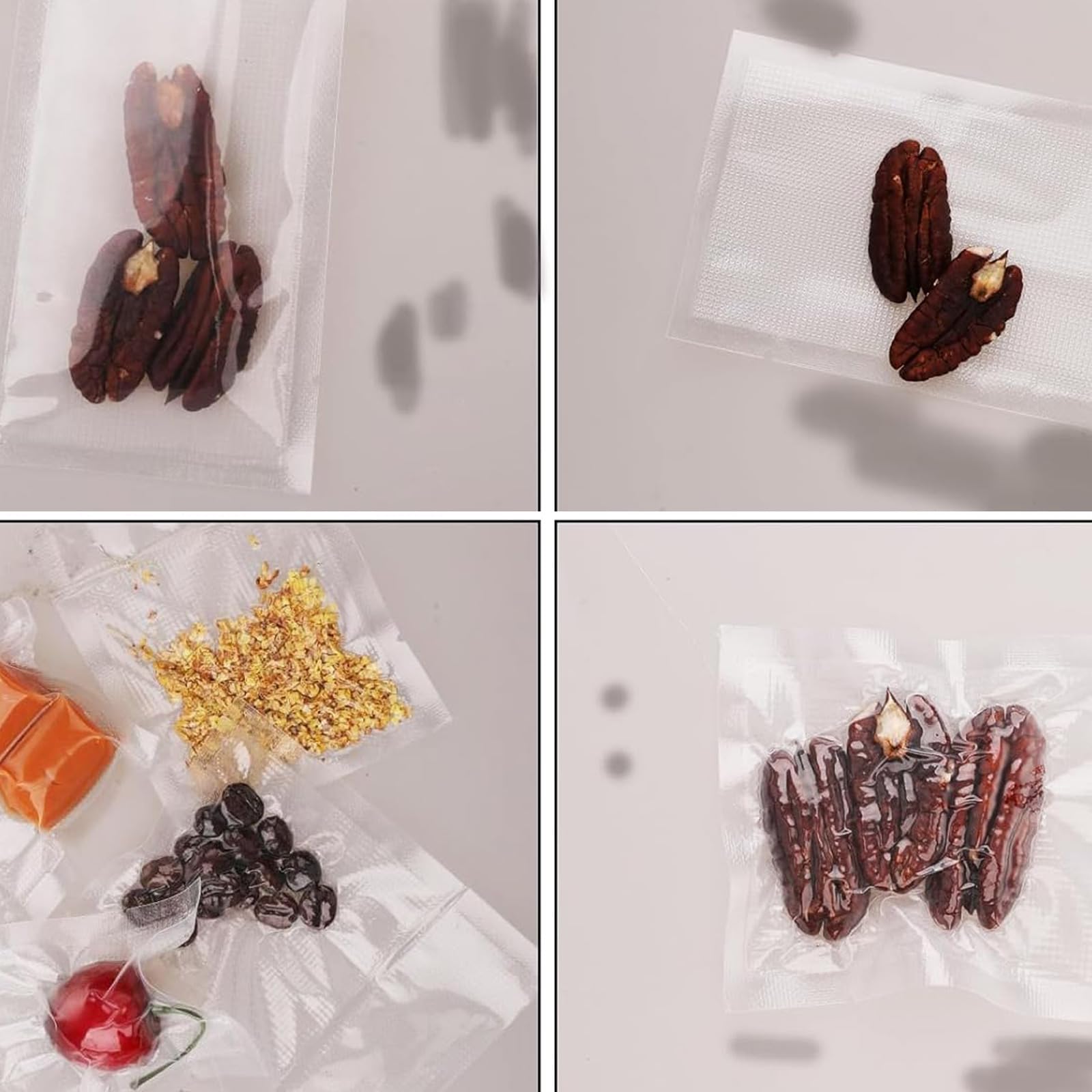 100 sacchetti per sottovuoto spessi e piccoli, per la conservazione degli alimenti, sacchetti di plastica pretagliati a caldo, mini sacchetti sigillabili per tè, biscotti, fagioli, caramelle