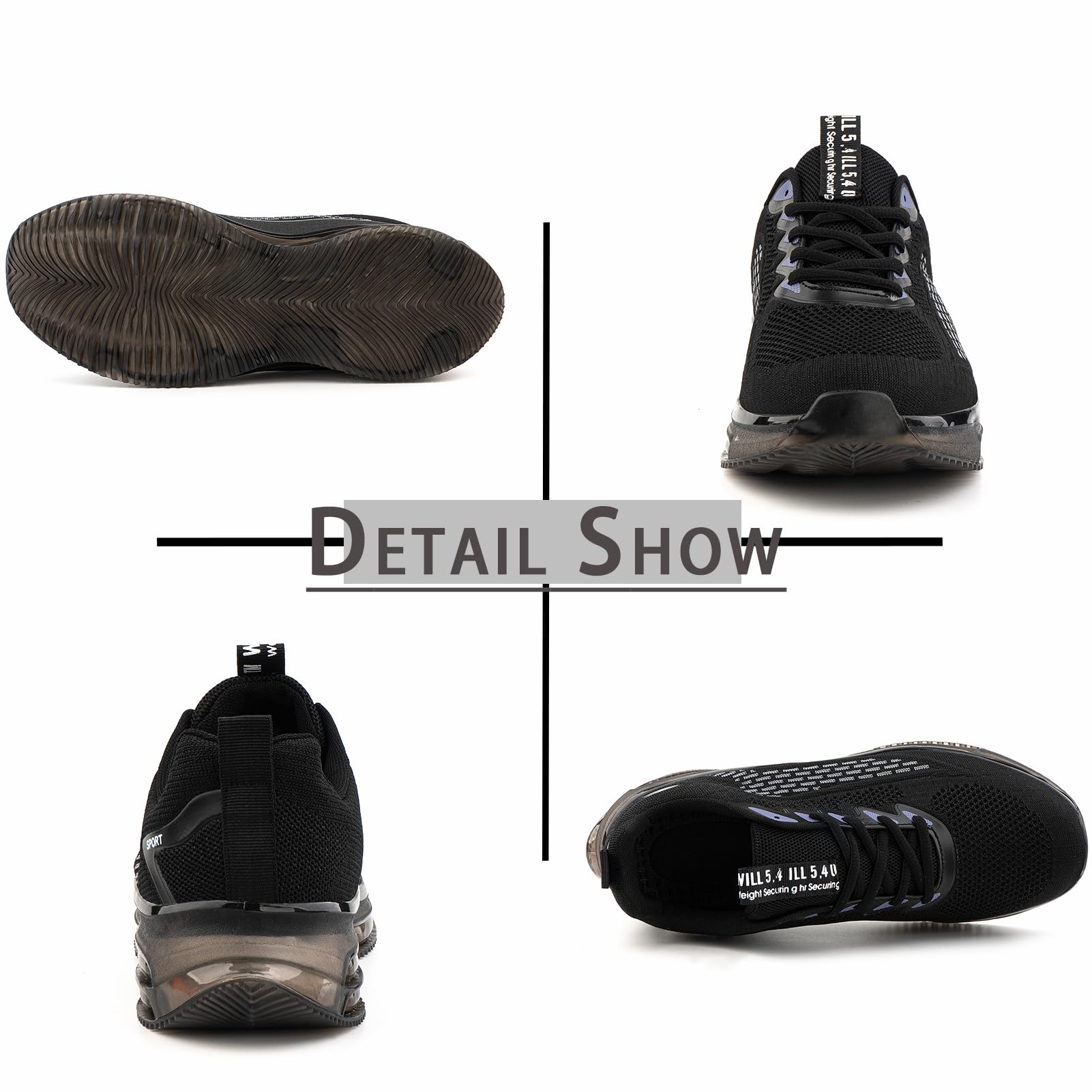 Scarpe Running Uomo Scarpe da Corsa Uomo Sportive Ginnastica Trail Running Sneakers Nero Blu Rosso 39-48EU