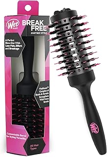 Wet Brush Custom Style Round Brush - for All Hair Types - A Perfect Blow Out with Less Pain, Effort & Breakage - Unique 3-...