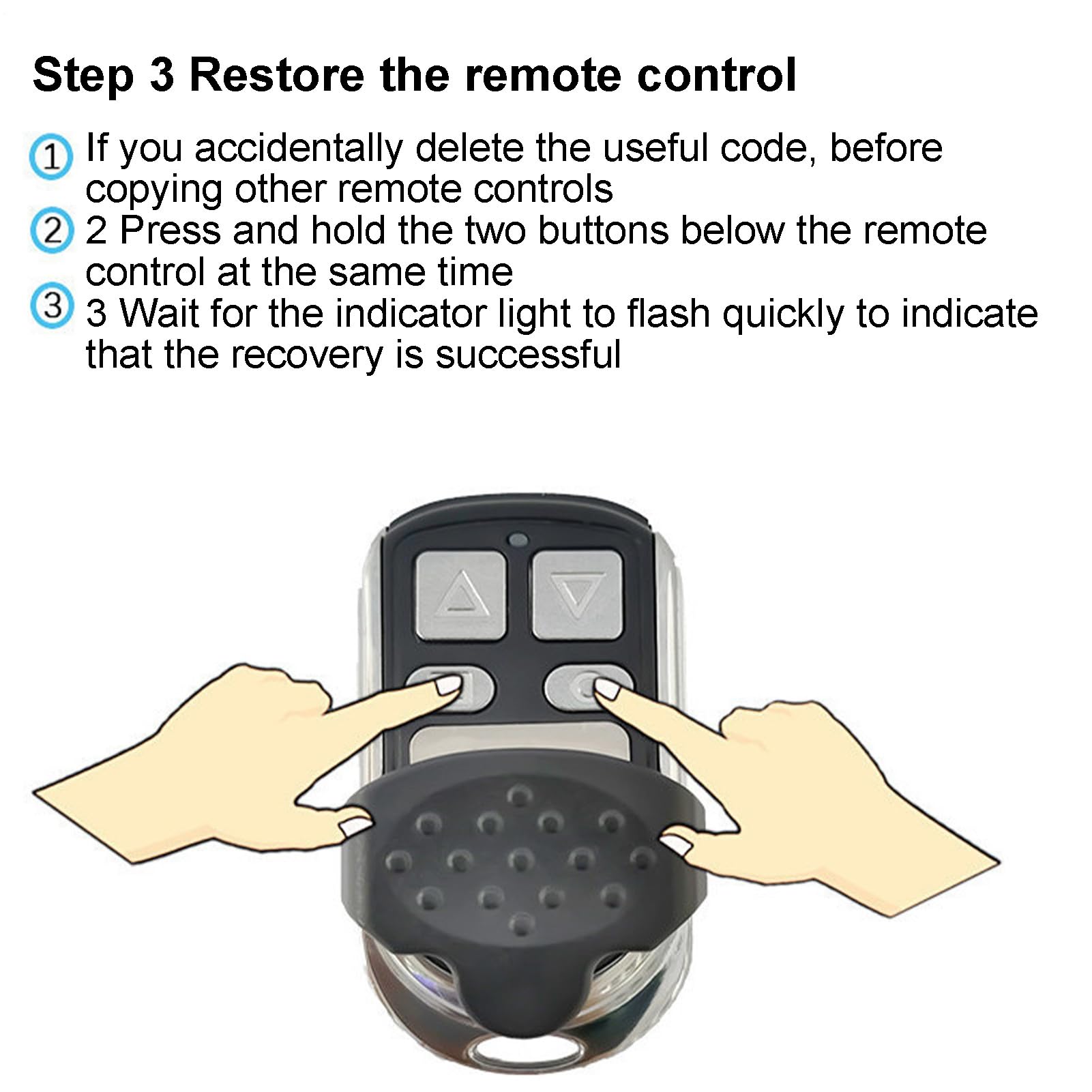 Télécommande pour ouvre-Porte de Garage - Décapsuleur sans Fil - Clicker de 315/ MHz, contrôle pour ouvre-Porte,