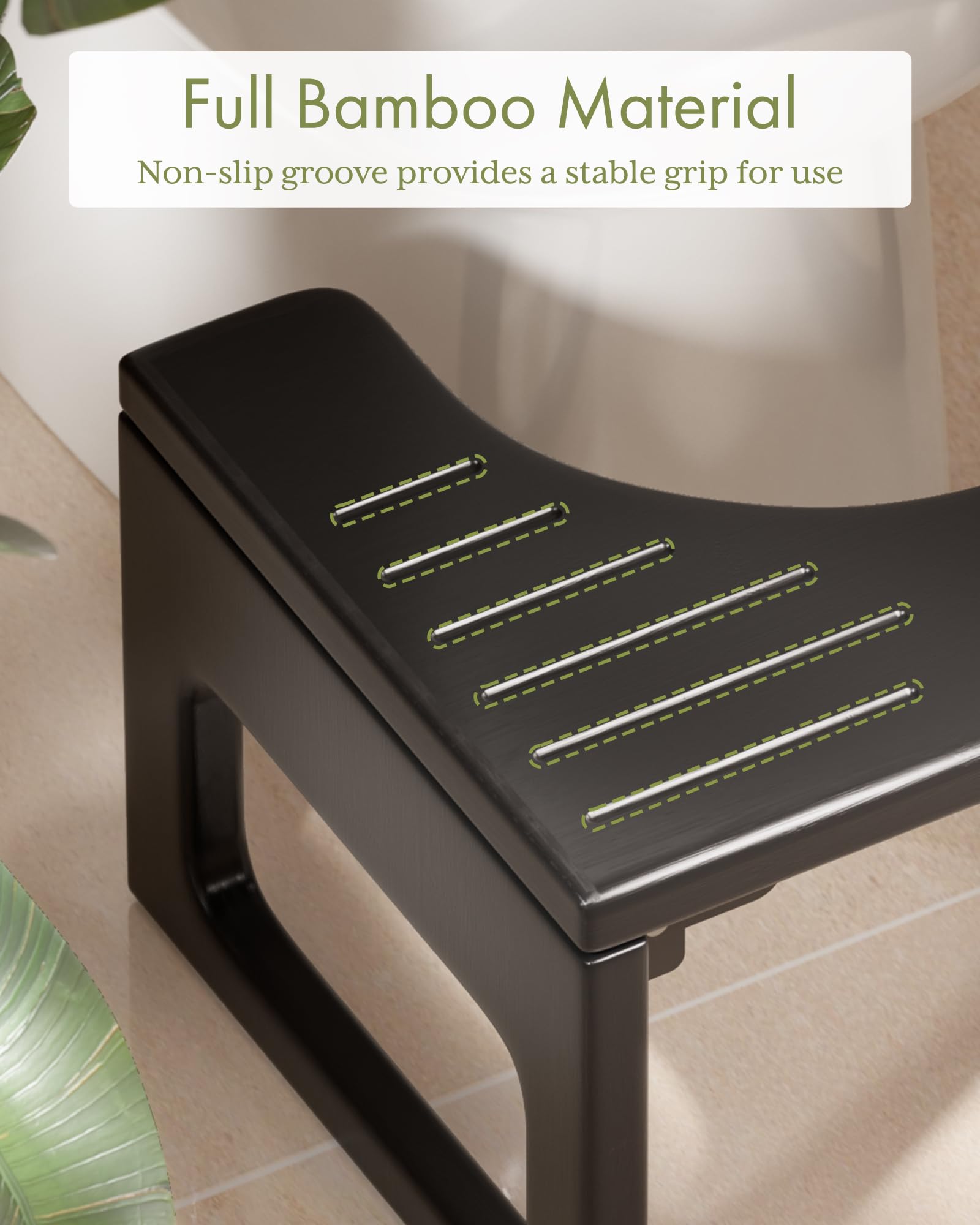 Bamboo Toilet Stool - Squat Potty for Adults -4 Bamboo Toilet Stool - Squat Potty for Adults -4
