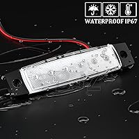 Vista 3 de BJZ luces LED para remolque verdes, 6 luces LED, barra de luz de señal de giro, indicador de luz de 3.8" para parte delantera y trasera