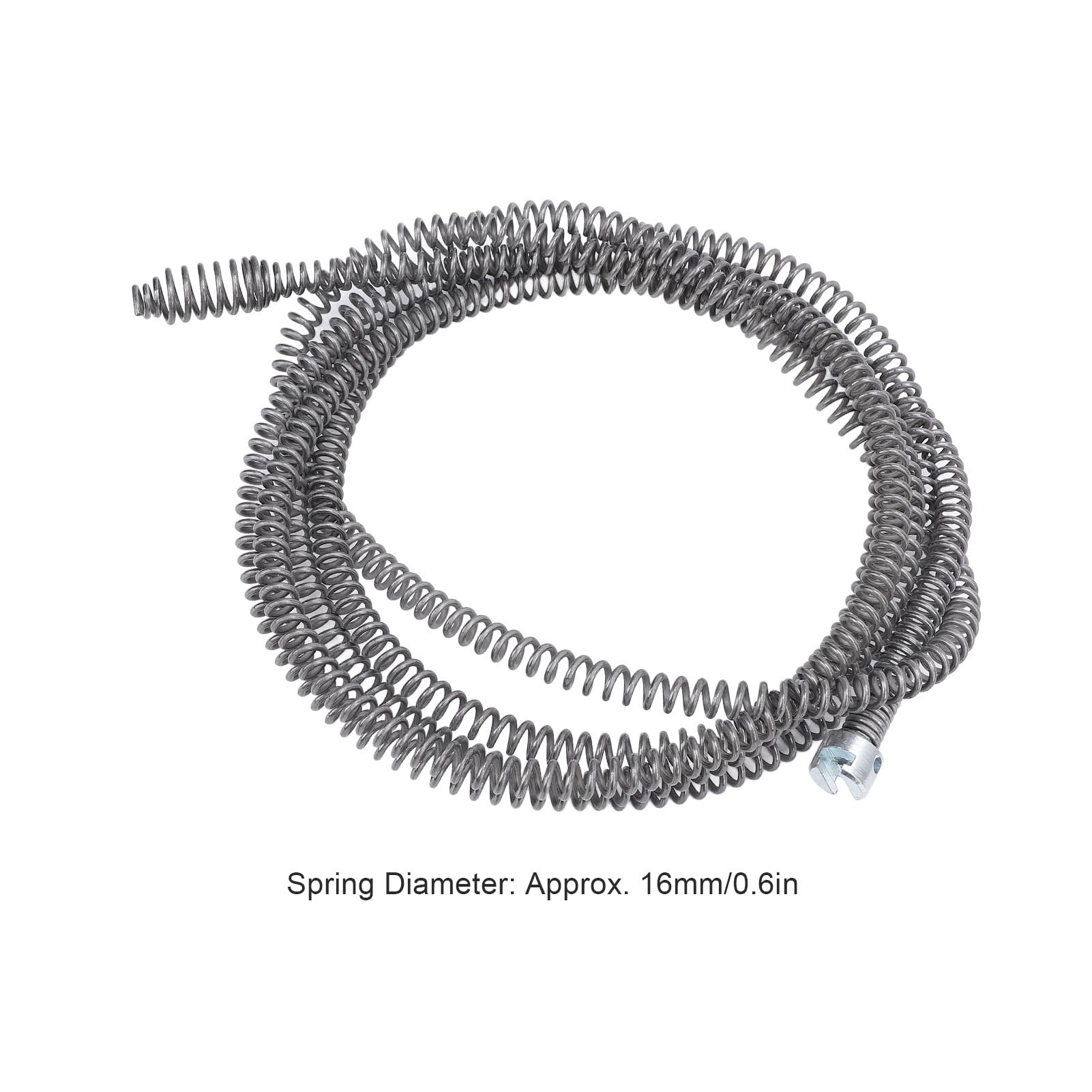 Drain Cleaner, Augers Spring Cable Manganese Steel Snake Clog Pipe Sewer Drain Cleaning Cable for Household Kitchen Bathroom Toilet Plumbing (5m / 16.4ft)