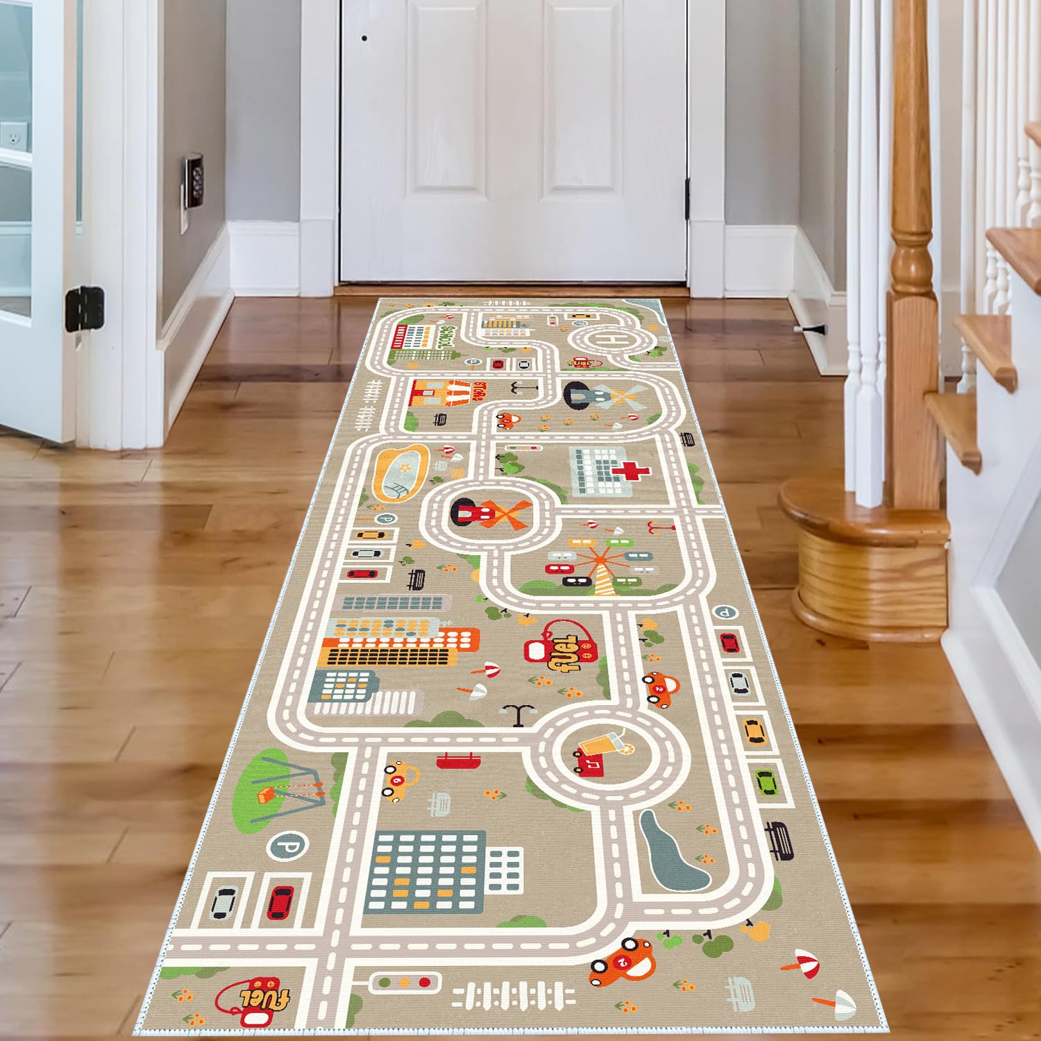 Amazon.com: Kids Car Train Rug, 2' x 6' Boys Play Carpet, Floor