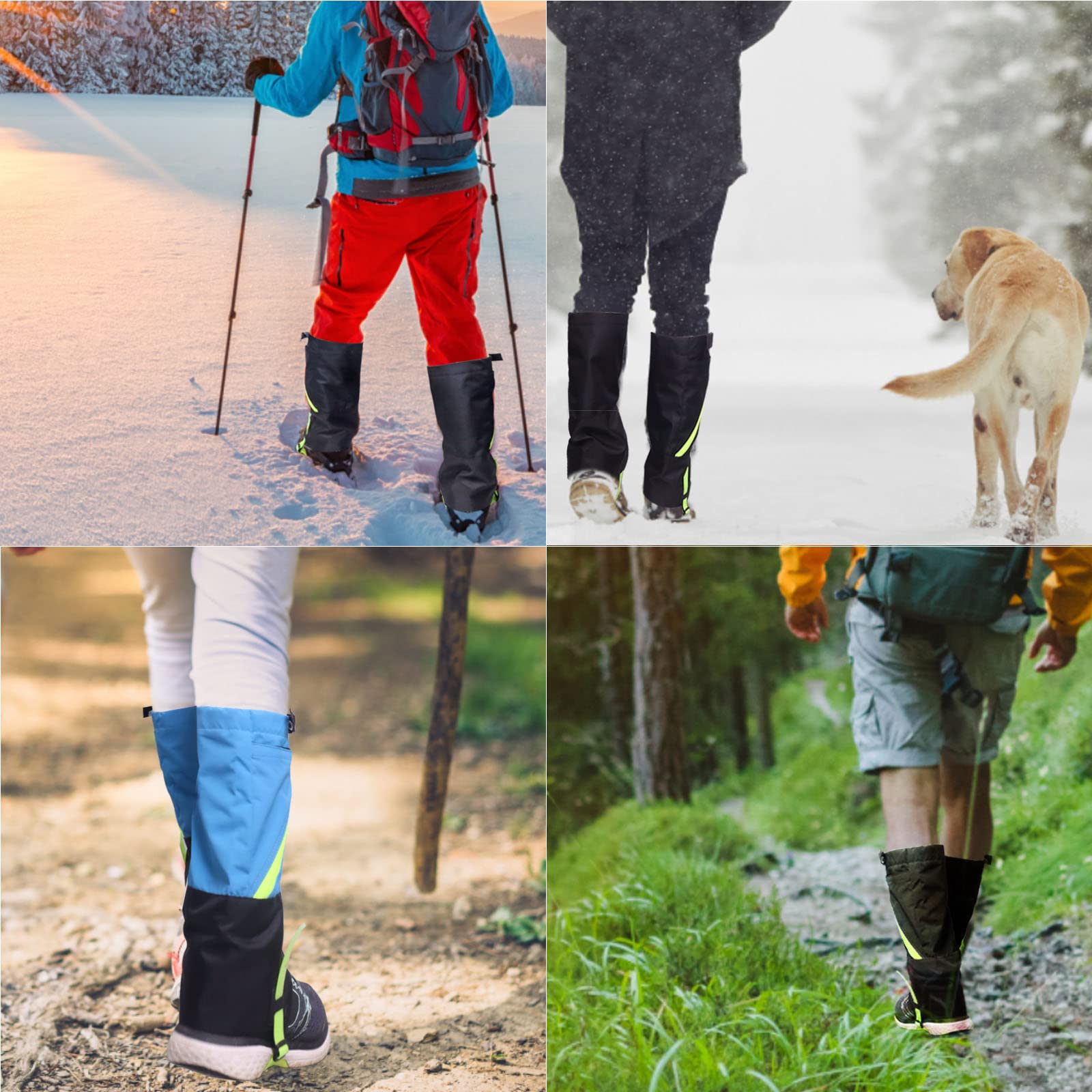 Ghette Impermeabili E Traspiranti Per Escursionismo | Taglia Unica Regolabile Per Outdoor - Foto 2