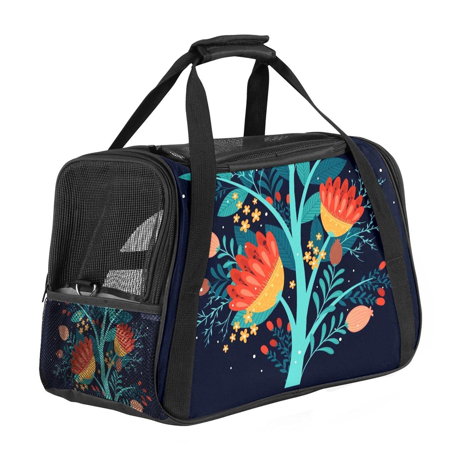 Sac de transport portable pour animal domestique bleu foncé anti stress