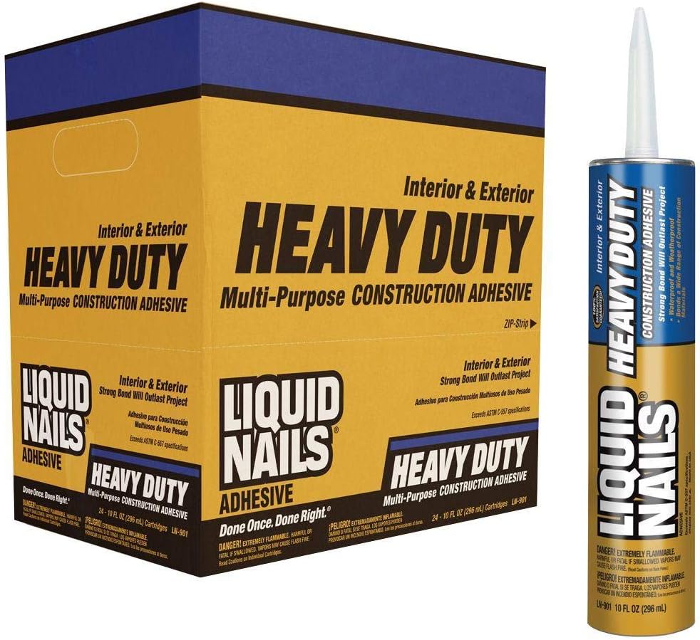 LN-903 24 Pack Heavy Duty Construction Adhesive, Tan