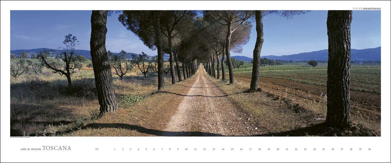 Toscana: Immerwährender Panorama-Kalender in 1,15 Meter Breite
