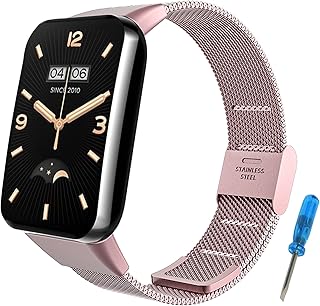 SenMore Bracelet Compatible with Xiaomi Band 7 Pro Replacement Bands Metal Stainless Steel Strap for Xiaomi Mi Band 7PRO Smart Watch