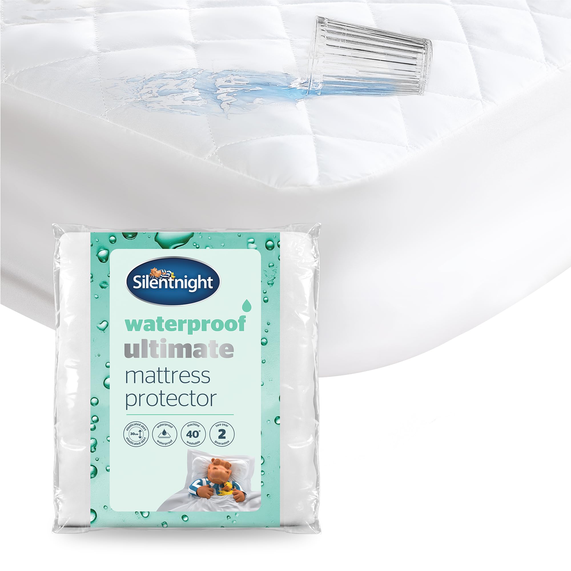 Silentnight Supersoft Waterproof Mattress Protector – Luxury Quilted Quiet Be