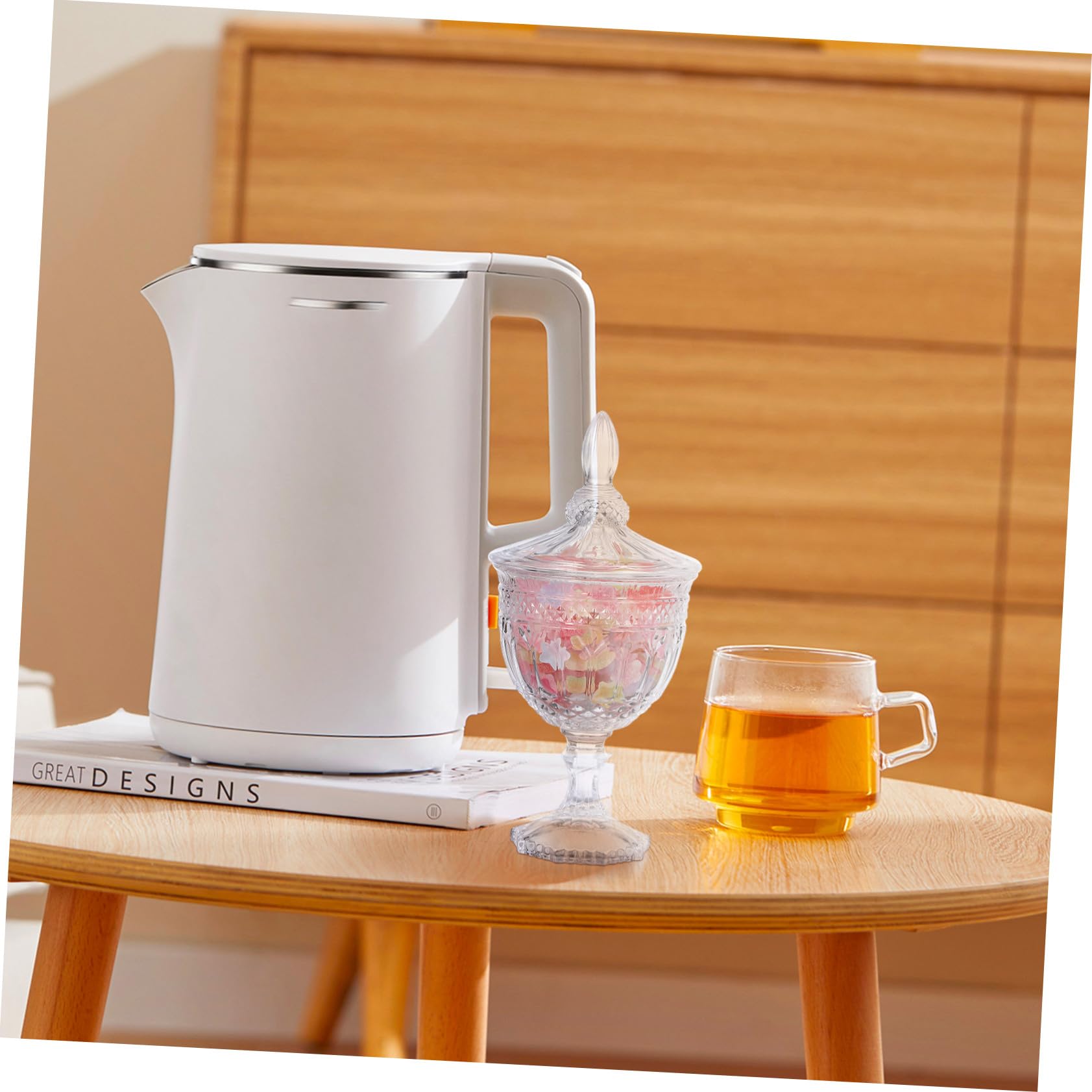 Gatuida Bonbonnière en Verre Style Européen Couvercle, Rangement Décoratif