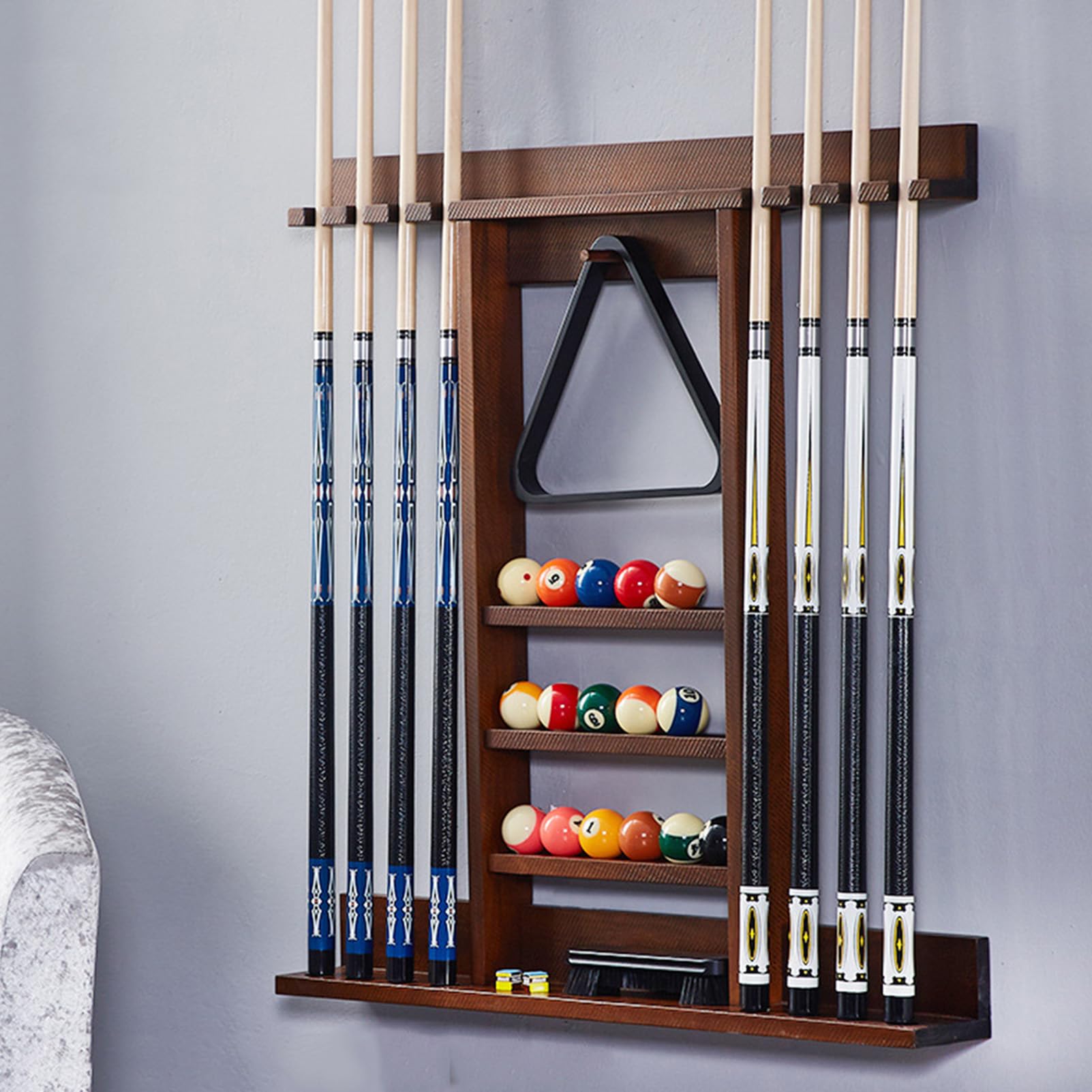 Pool Cue Rack Wall Mount Metal Wall Mount For Pool Cues & Ping Pong ...