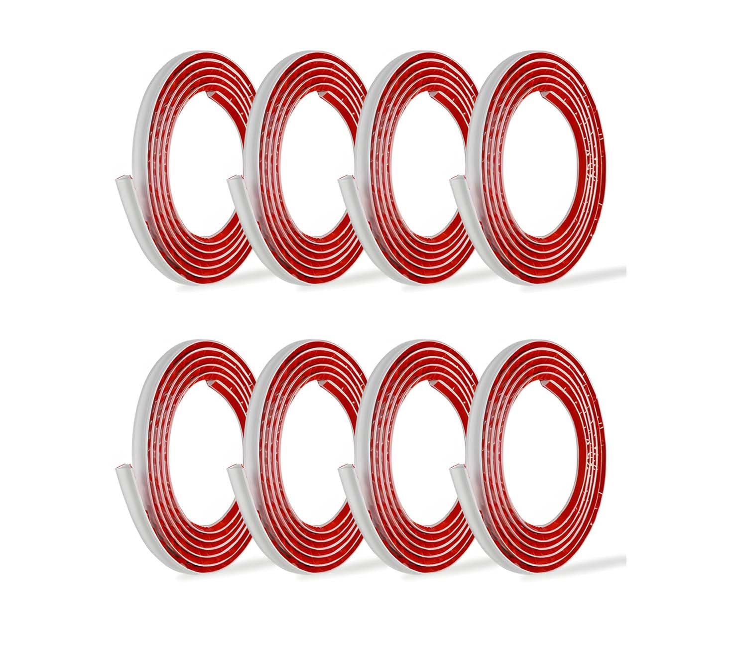 40M(5M*8 Rolls) PVC Quadrant Trim,Flexible Laminate Beading Self Adhesive Plastic Wall Corner Edging Strip for Worktop Ceiling Floor,Caulk Moulding Skirting Board Trim(12mm*6mm)