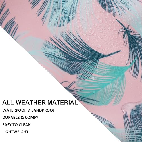 Miniatura 3 de KUAK Bolsas de playa para mujer, extra grande, impermeable, a prueba de arena, con cremallera superior, 3 bolsillos interiores, asas de cuerda