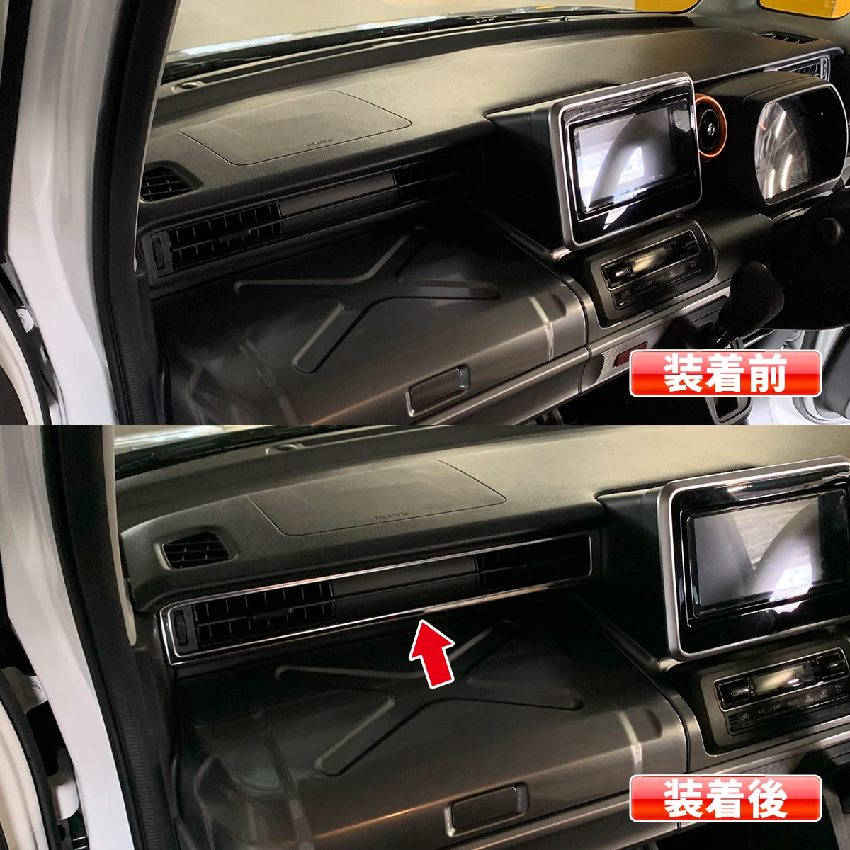 スズキ・スペーシアカスタムMK53S エアコンリング運転席・助手席 3点セット スズキ・スペーシアカスタムMK53S エアコンリング運転席・助手席