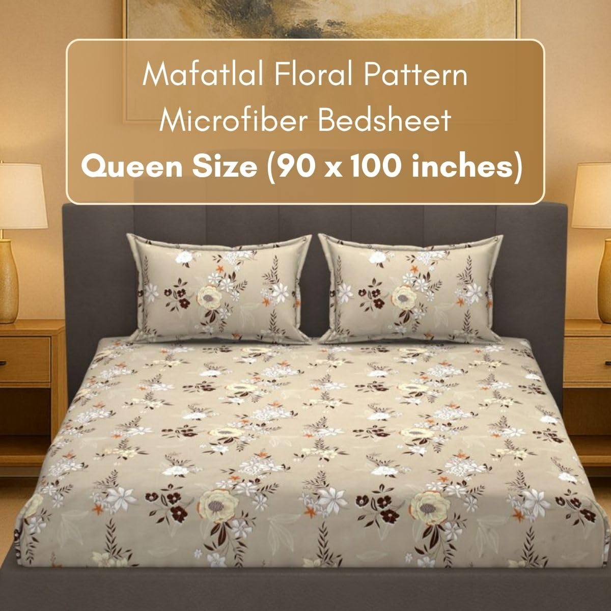Mafatlal Luxe Lilac Bedsheet - Queen Size -5