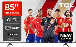 TCL 85T8C Televisor 85 Pulgadas QLED 4K Smart TV, 144Hz F…