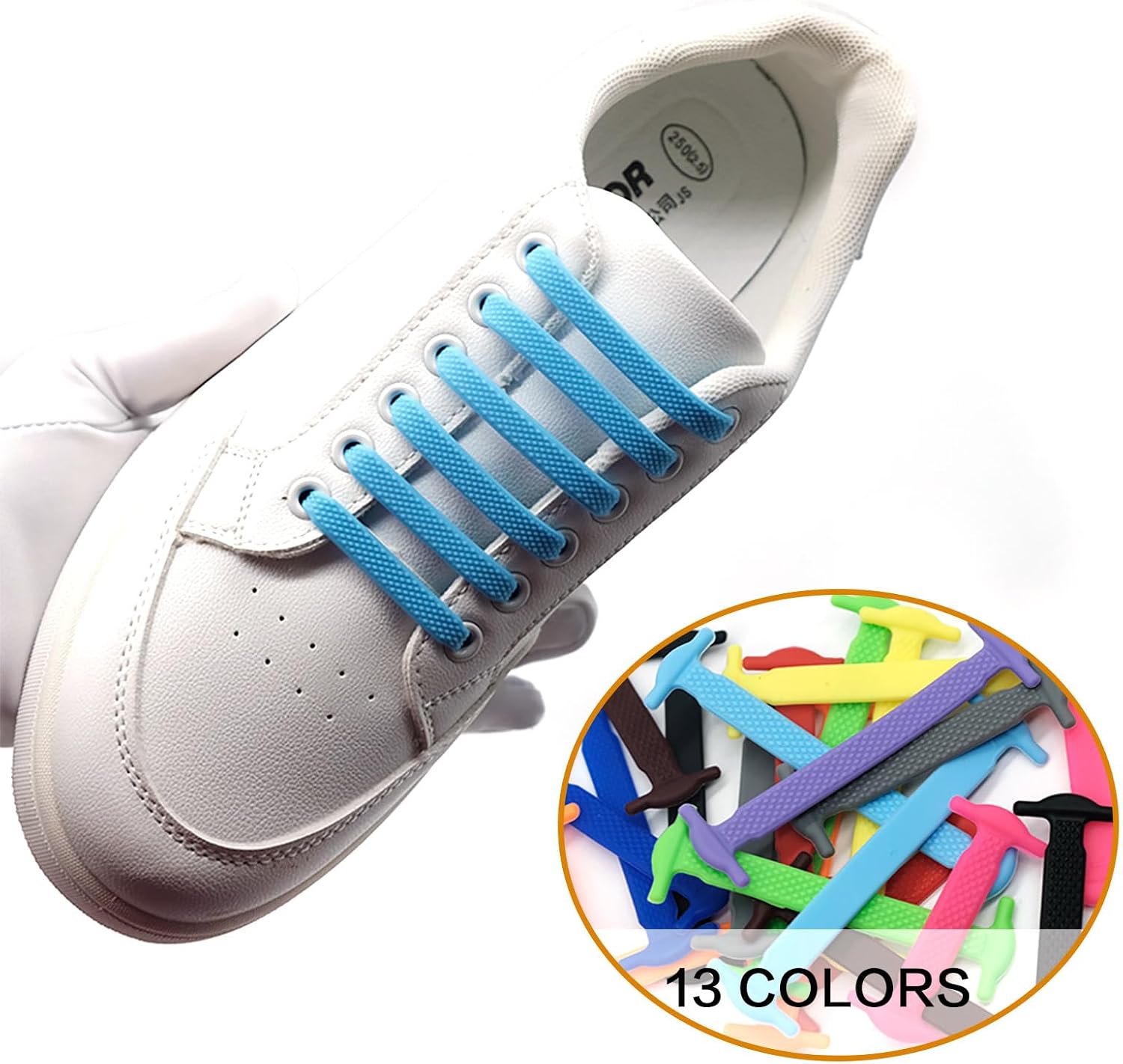 No Tie Shoelaces for Kids and Adults Stretch Silicone Elastic No Tie Shoe Laces