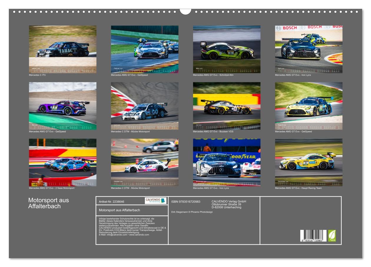 Motorsport aus Affalterbach (Wandkalender 2026 DIN A2 quer), CALVENDO Monatskalender
