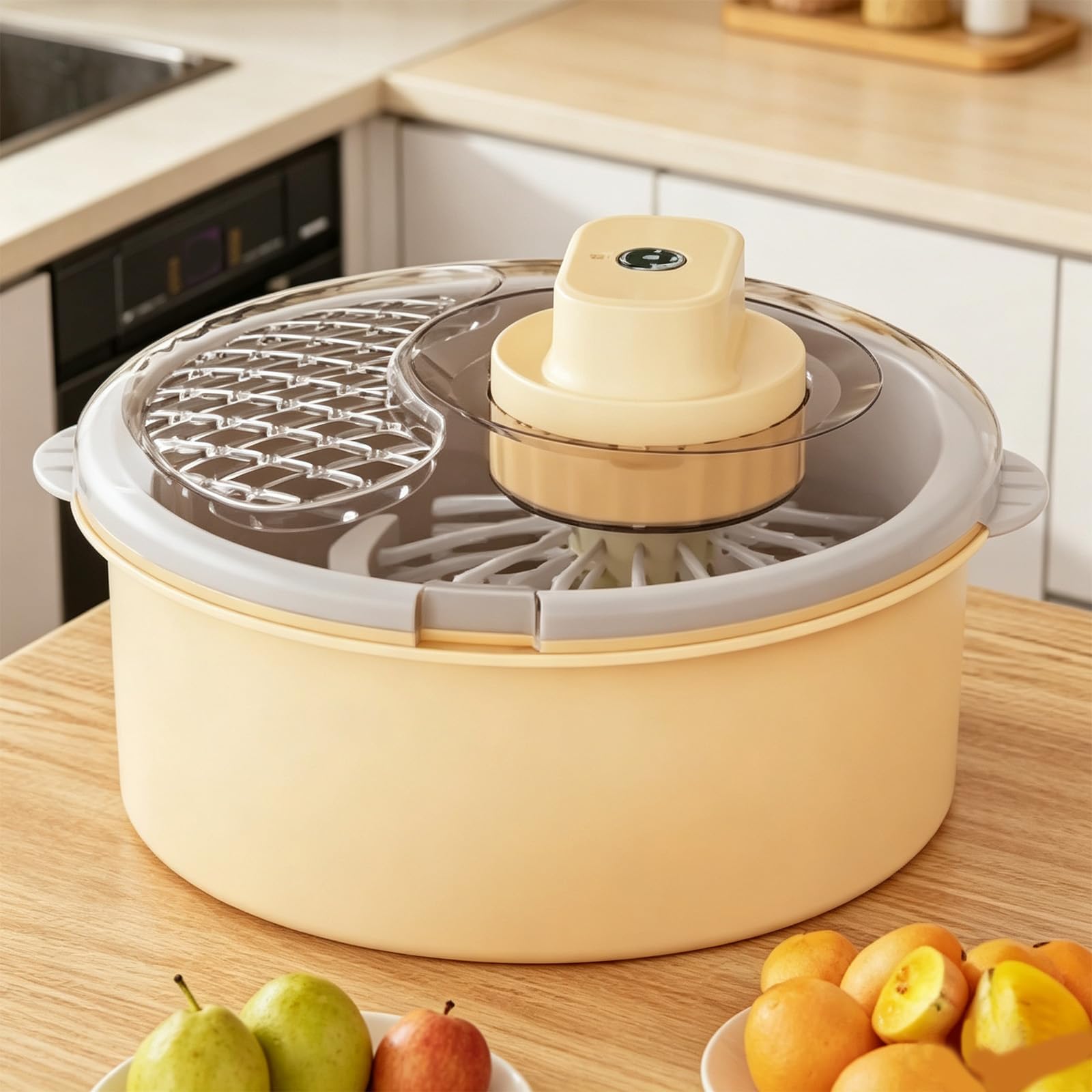 Generische Salatschleuder und Obst- und Gemüsewaschmaschine, | Salatschleuder und Gemüsewaschmaschine, multifunktionales Dörrgerät mit großer Kapazität, Fruchtreinigerschleuder für Salat,