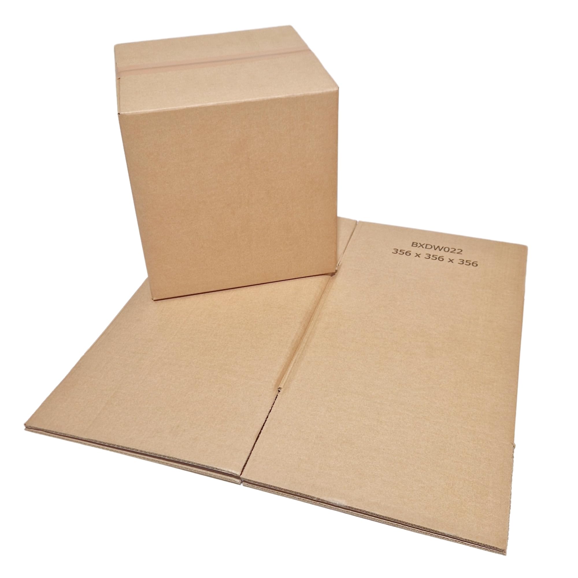 W.E. Roberts Strong Double Wall Cardboard Boxes (Pack of 15) - Boxes for posting, Boxes for moving house, Packing boxes, Postal Shipping Boxes (356mm x 356mm x 356mm (14 x 14 x 14"))