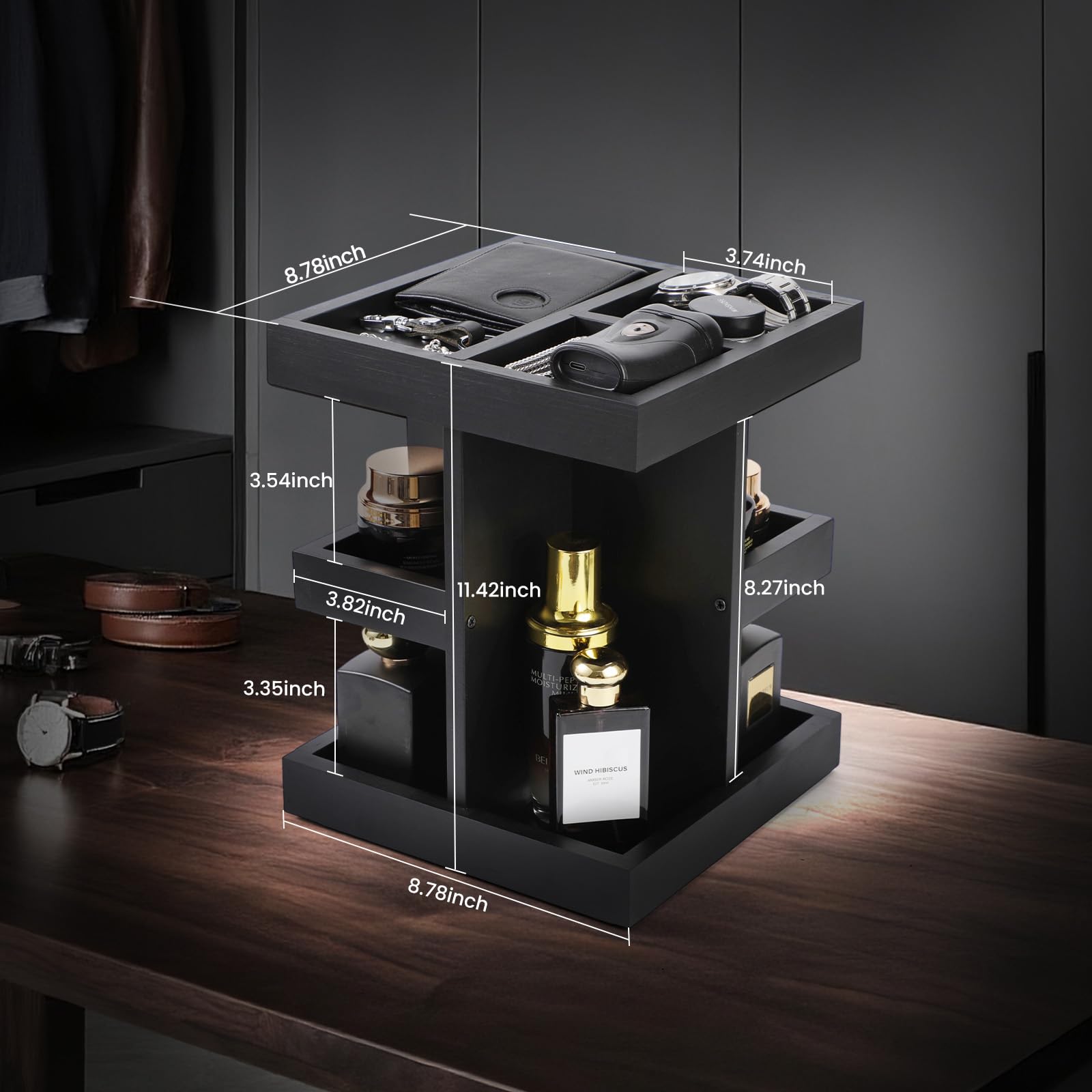 EXIN DECHEN Rotating Cologne and Perfume Organizer