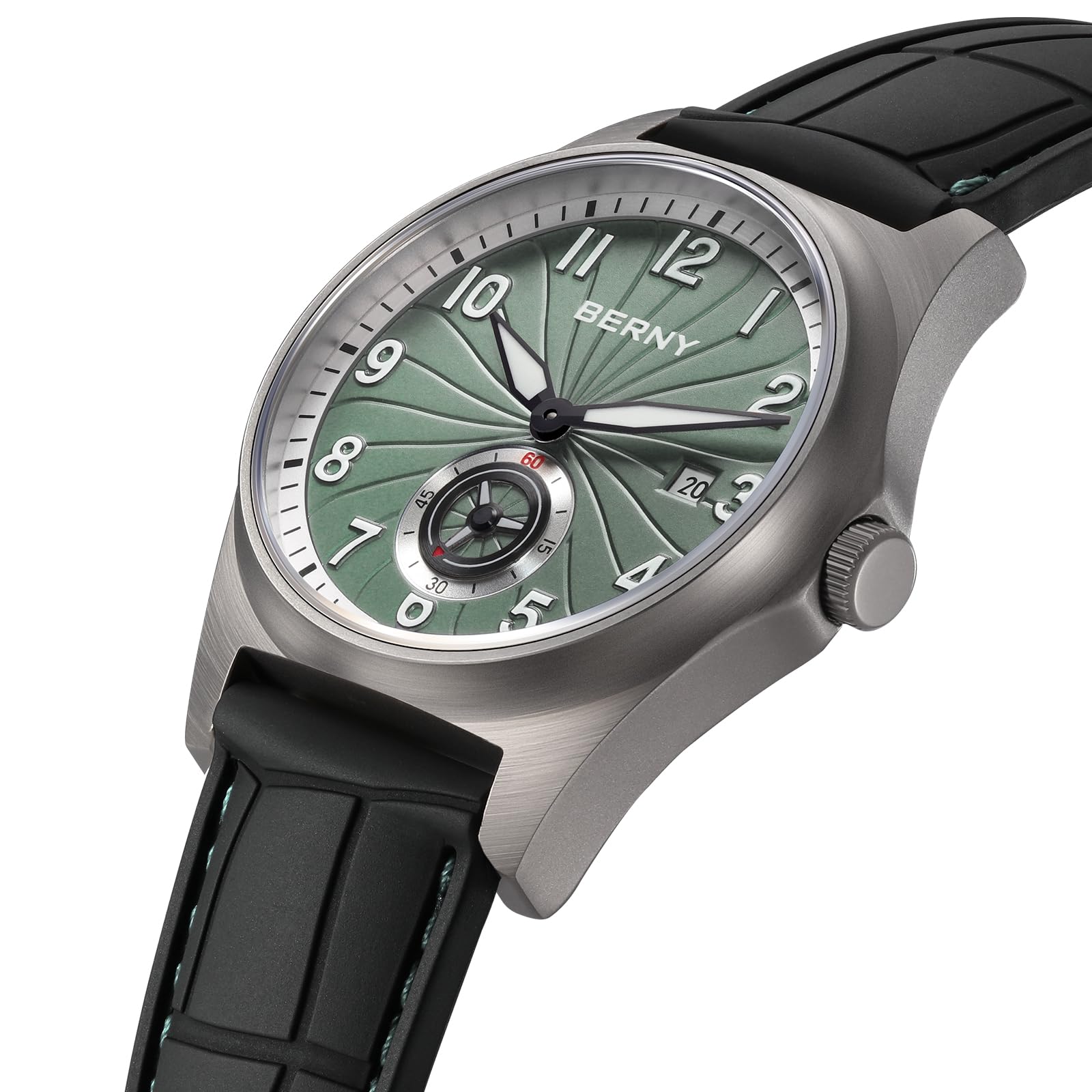 BERNY Reloj De Titanio para Hombres Movimiento Automático Relojes De Pulsera Clásicos para Hombre 10ATM Resistente Al Agua