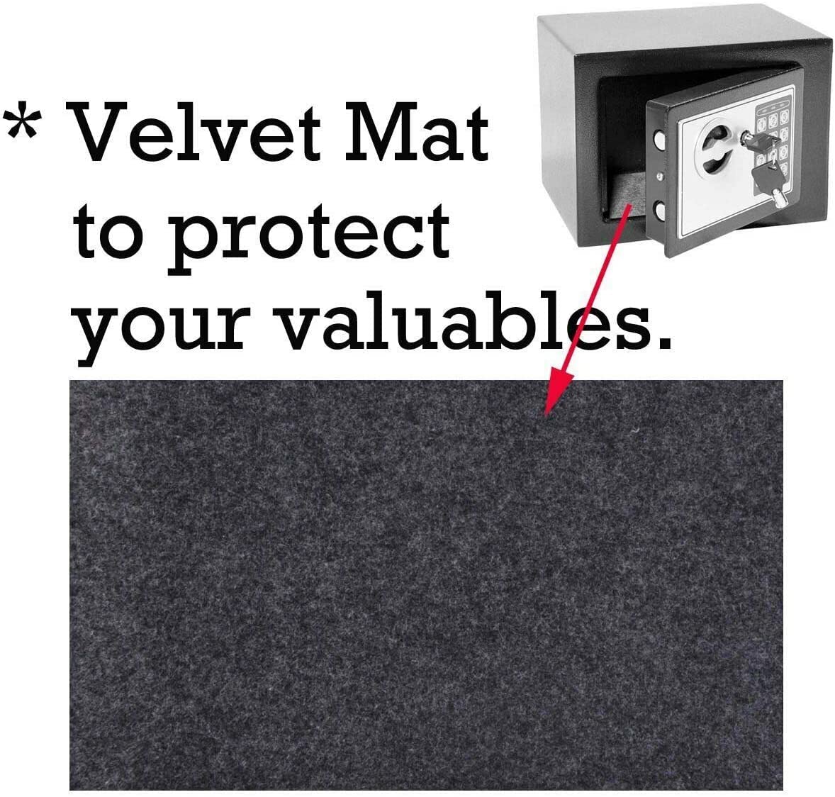 Casseforti per armadietti Cassetta di Sicurezza Elettronica con Password in Acciaio Massiccio con Serratura Cassetta di Sicurezza per Hotel con Chiave di Blocco per Ufficio domestico/23X17X17Cm(4.6L)