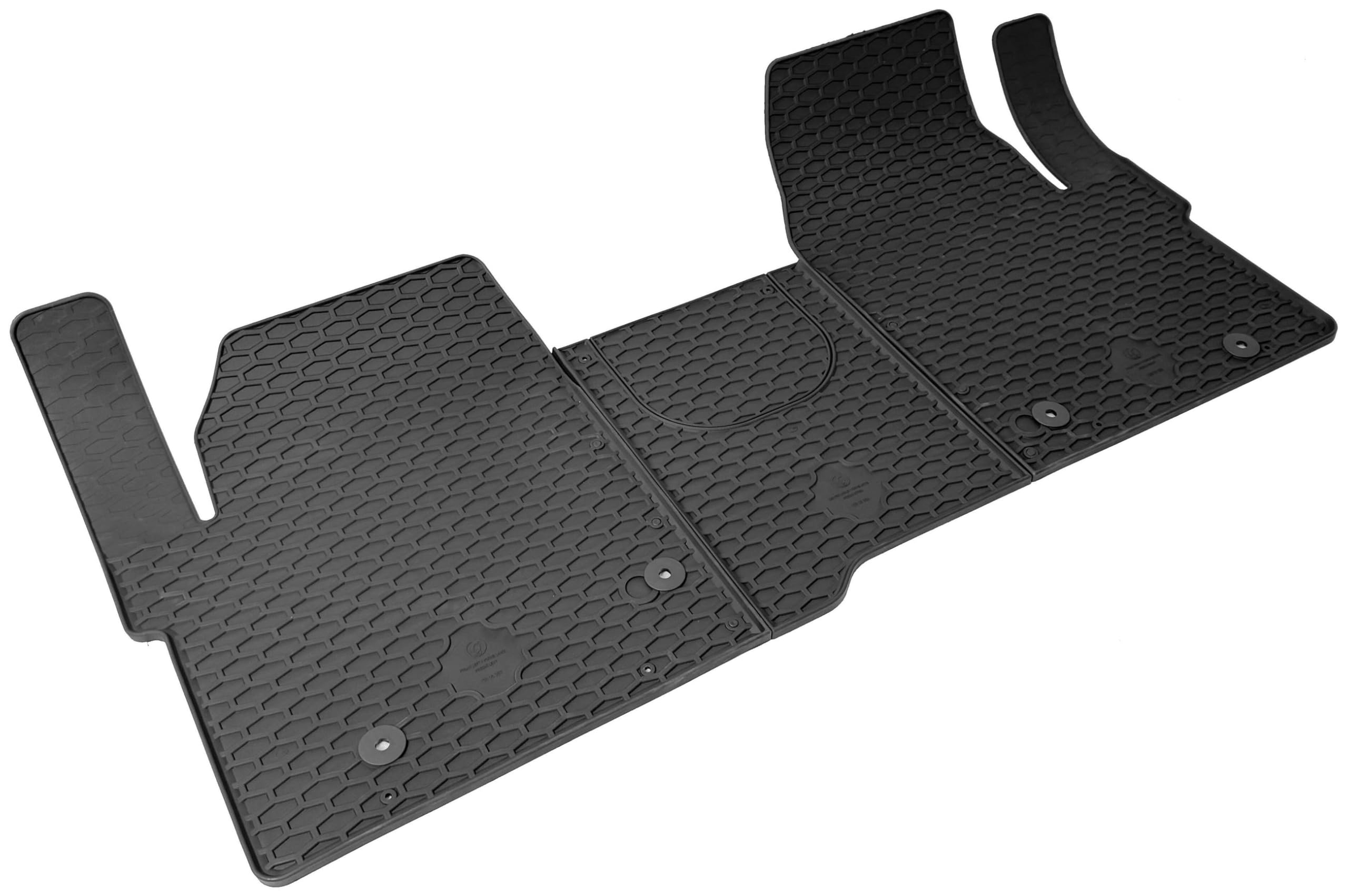 Walser DirtGuard Gummi Fussmatten Auto für VW T7/Ford Transit Custom V710 (NXN) 2024-Heute, 100% passgenaue Auto Fußmatten, robuste Universal Fußmatte Auto, Gummimatten Auto