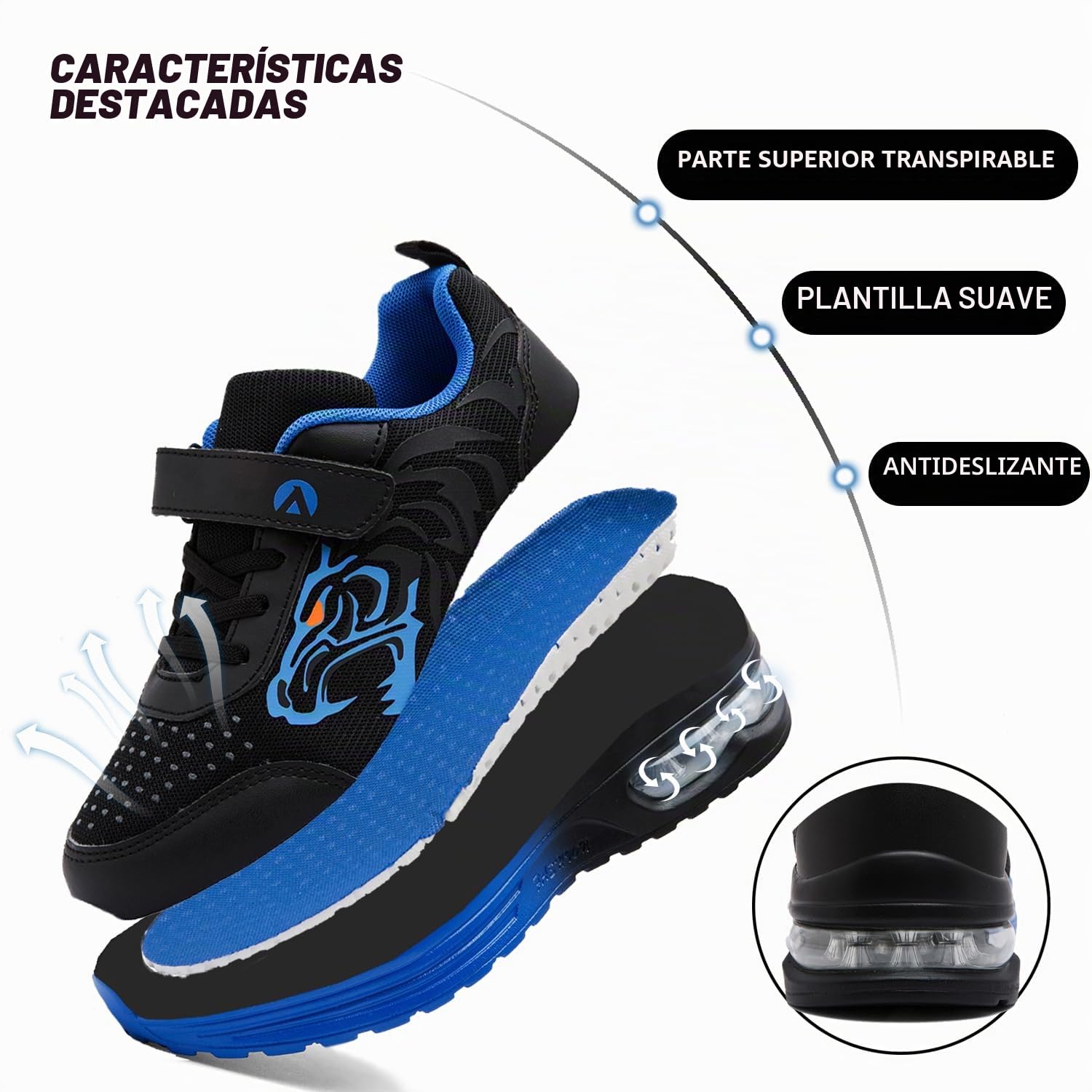 Zapatillas Deportivas Niños Calzado Deportivo para niños Ligeras y Transpirables para Colegio Zapatillas de Running Zapatillas para Correr