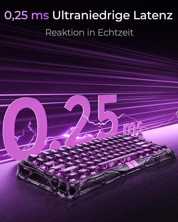 GravaStar V75 Lite Hall Effect 4000Hz Rapid Trigger Gaming Keyboard Wired RGB 75% Keyboard with Magnetic Switches 0.01 mm RT Accuracy Rapid Tap/SOCD Hot Swappable Switches - For PC & Mac