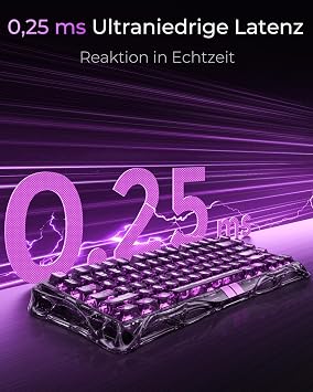 GravaStar V75 Lite Hall Effect 4000Hz Rapid Trigger Gaming Keyboard Wired RGB 75% Keyboard with Magnetic Switches 0.01 mm RT Accuracy Rapid Tap/SOCD Hot Swappable Switches - For PC & Mac