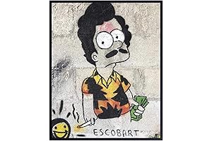 Pablo Escobar Graffiti Poster: Captivating Artwork for Rebellious Decor