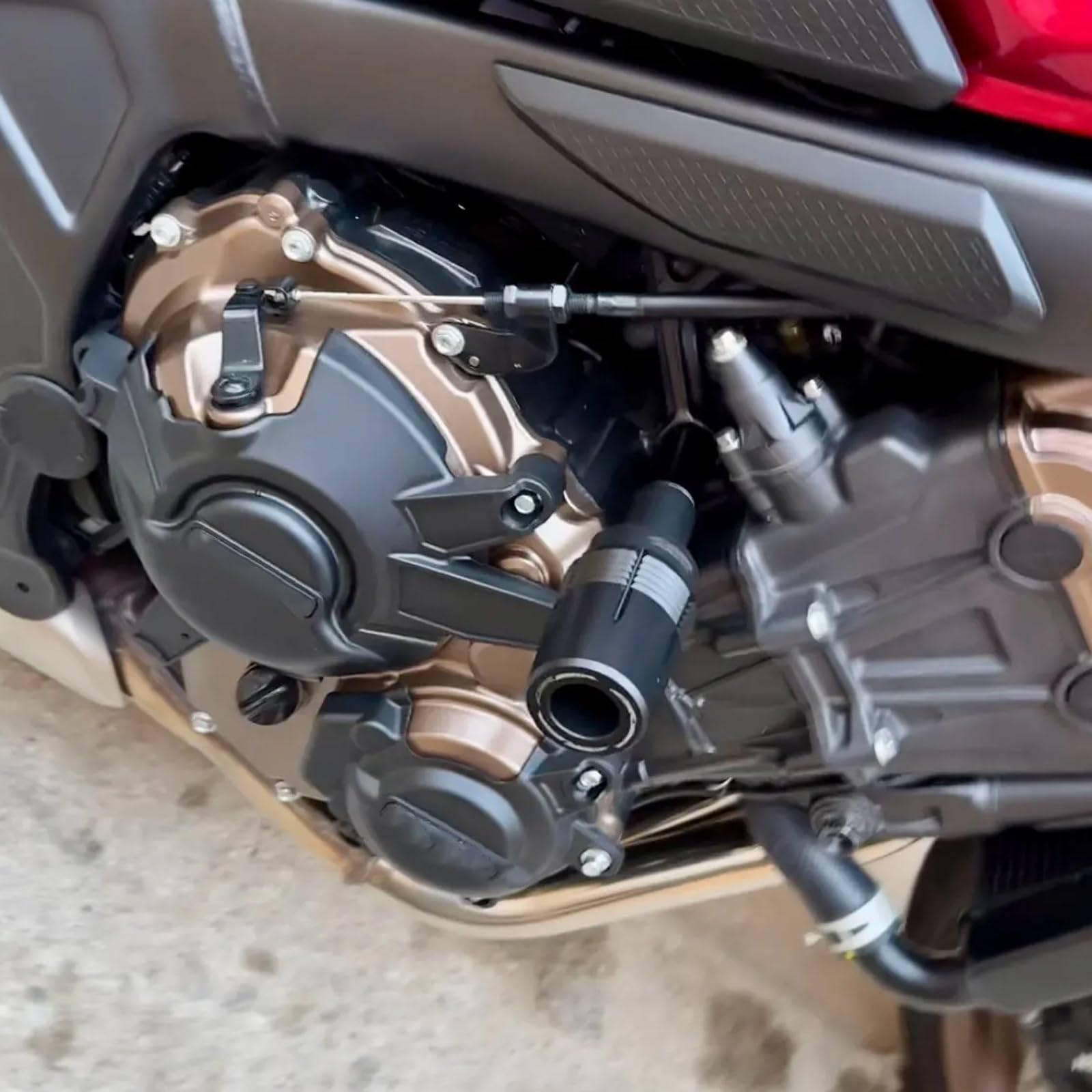 para CB650R CB 650R CBR650R 2019-2023 CB500X CB500F 2013-2023 Accesorios Moto Almohadillas Parachasis Protección Motor Protección Anti-caída Bloque (CBR650R)