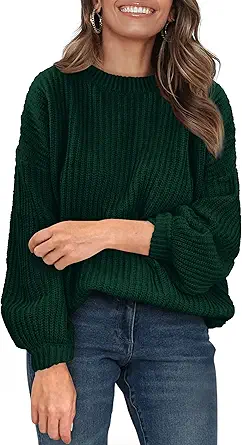 PRETTYGARDEN Fall Sweaters for Women 2025 Fashion Long Sleeve Casual Ribbed Knit Winter Clothes Pullover Jumper Tops