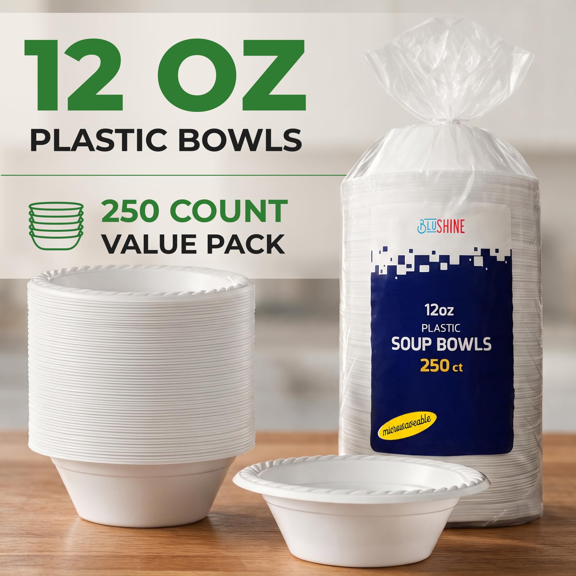 Disposable Plastic Bowls & Plates - Bulk Pack -2