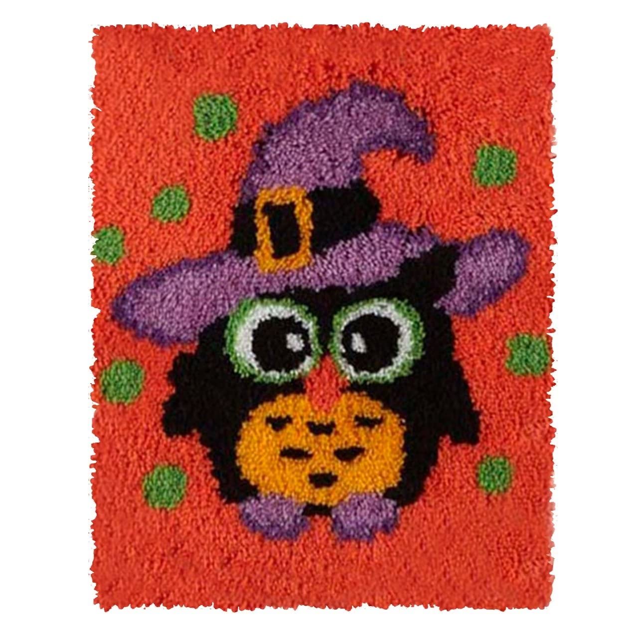 Myriad Choices Latch Hook Rug Kits, Home Carpet Rug Making Kits, DIY Crochet Kits Embroidery Kits Needlework Crafts for Home Decor, Latch Hook Kits for Beginners Kids Adults, 50 X 38 cm