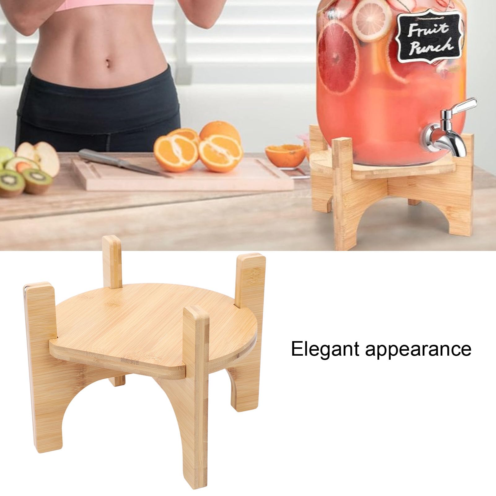 Holz Getränkespenderständer - Robuster Halter Für Glas-Getränkebehälter & Eimer